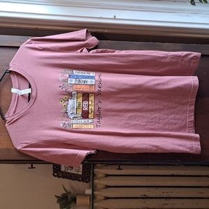 Canvas size L mauve Taylor's Version album books Taylor Swift short sleeve tee